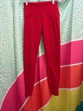 Alo Red High-Waisted Active Leggings
